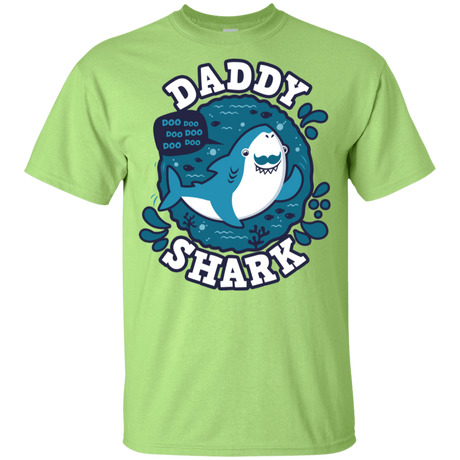 T-Shirts Mint Green / YXS Shark Family trazo - Daddy Youth T-Shirt