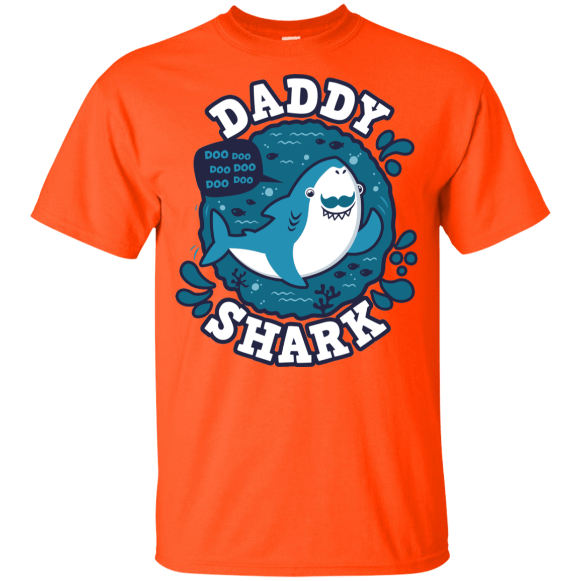 T-Shirts Orange / YXS Shark Family trazo - Daddy Youth T-Shirt