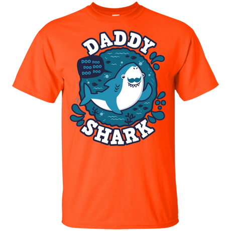 T-Shirts Orange / YXS Shark Family trazo - Daddy Youth T-Shirt