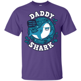 T-Shirts Purple / YXS Shark Family trazo - Daddy Youth T-Shirt