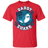 T-Shirts Red / YXS Shark Family trazo - Daddy Youth T-Shirt