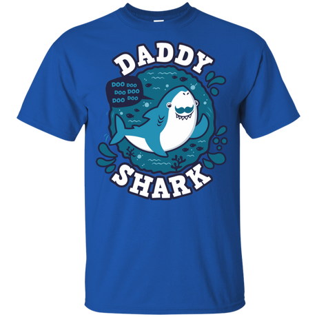 T-Shirts Royal / YXS Shark Family trazo - Daddy Youth T-Shirt