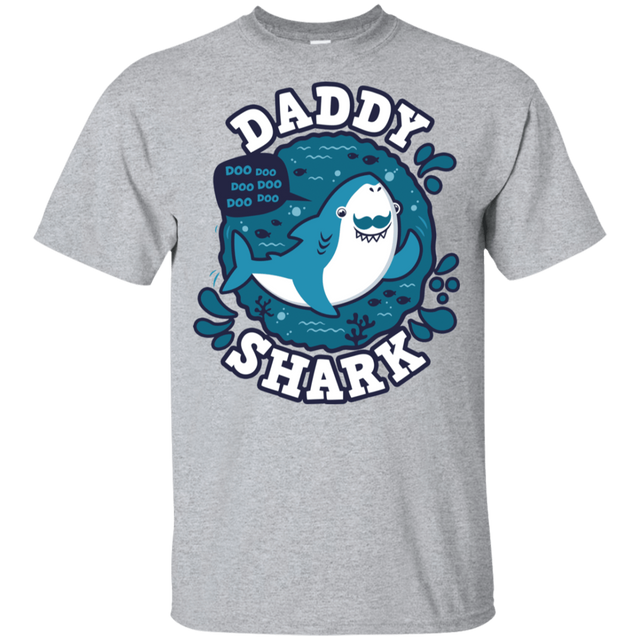 T-Shirts Sport Grey / YXS Shark Family trazo - Daddy Youth T-Shirt