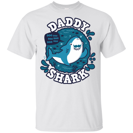 T-Shirts White / YXS Shark Family trazo - Daddy Youth T-Shirt