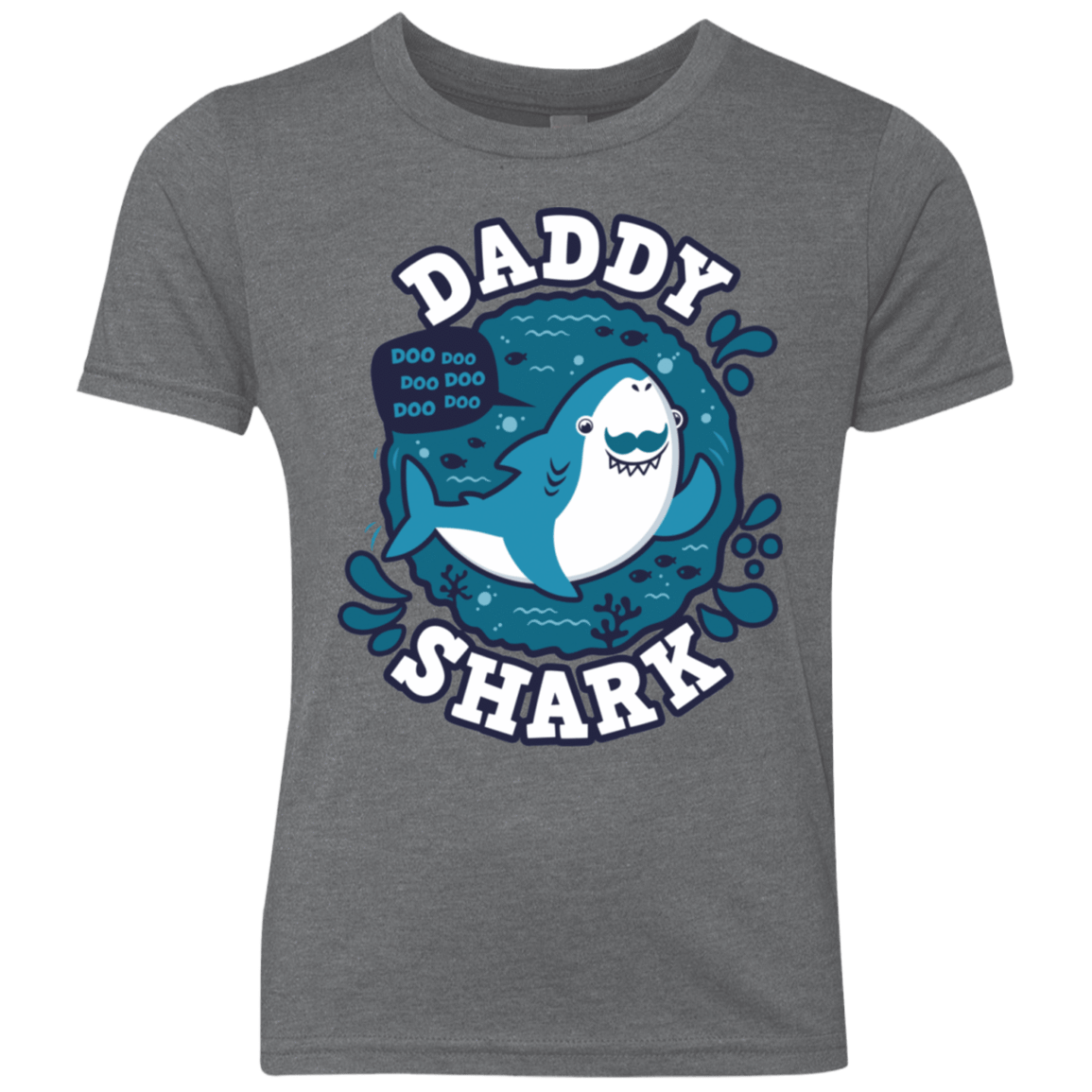 T-Shirts Premium Heather / YXS Shark Family trazo - Daddy Youth Triblend T-Shirt