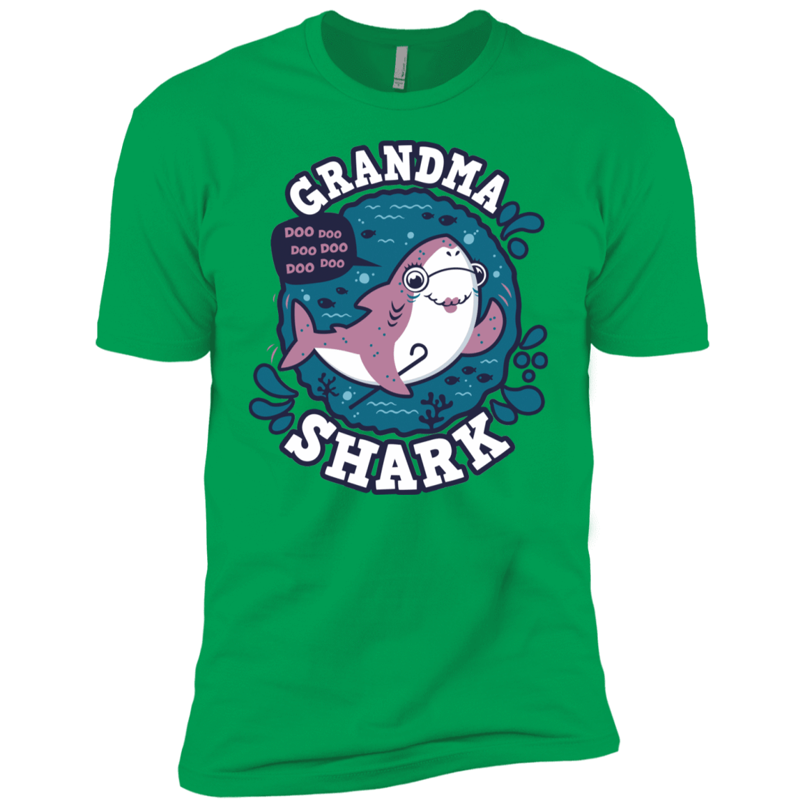 T-Shirts Kelly Green / YXS Shark Family trazo - Grandma Boys Premium T-Shirt