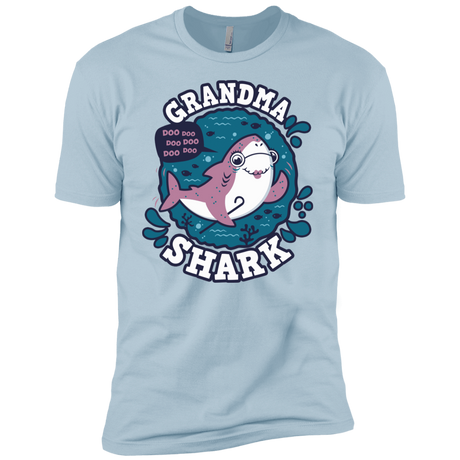 T-Shirts Light Blue / YXS Shark Family trazo - Grandma Boys Premium T-Shirt