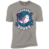 T-Shirts Light Grey / YXS Shark Family trazo - Grandma Boys Premium T-Shirt