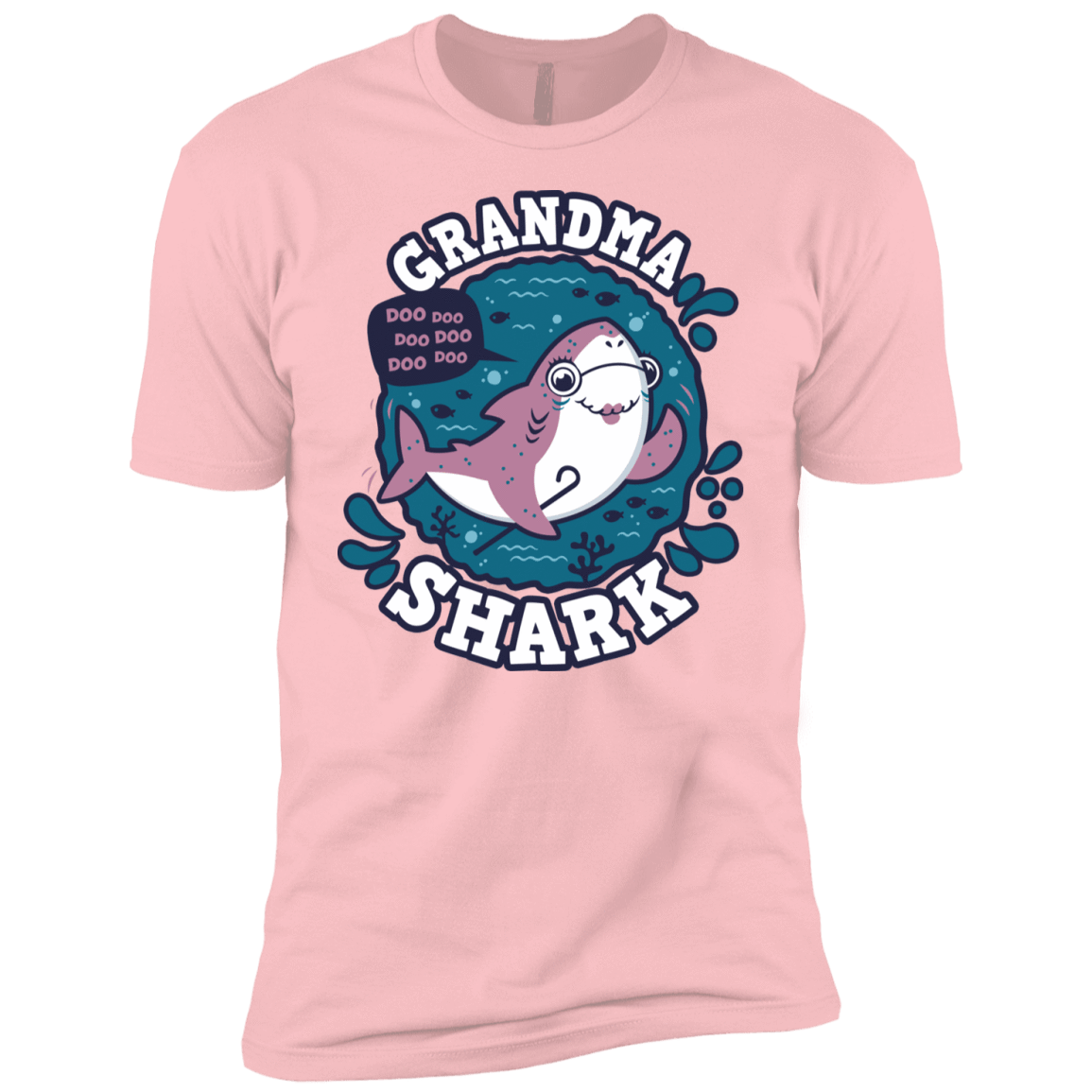 T-Shirts Light Pink / YXS Shark Family trazo - Grandma Boys Premium T-Shirt