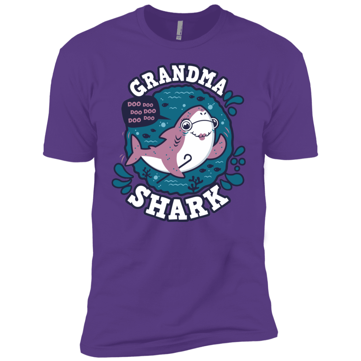 T-Shirts Purple Rush / YXS Shark Family trazo - Grandma Boys Premium T-Shirt