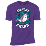 T-Shirts Purple Rush / YXS Shark Family trazo - Grandma Boys Premium T-Shirt