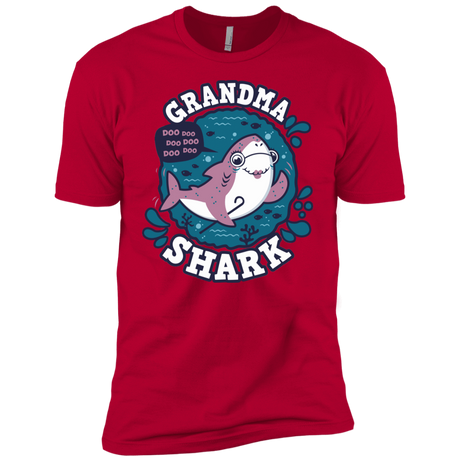 T-Shirts Red / YXS Shark Family trazo - Grandma Boys Premium T-Shirt