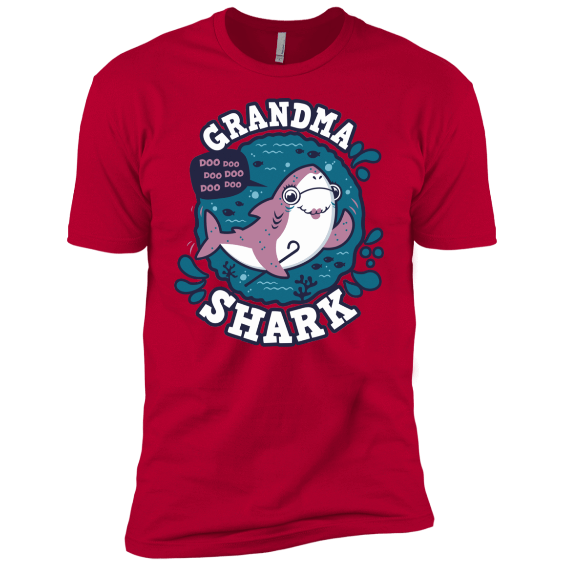 T-Shirts Red / YXS Shark Family trazo - Grandma Boys Premium T-Shirt