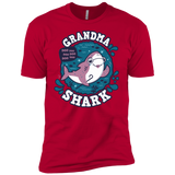 T-Shirts Red / YXS Shark Family trazo - Grandma Boys Premium T-Shirt