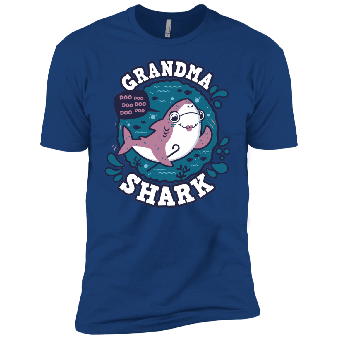 T-Shirts Royal / YXS Shark Family trazo - Grandma Boys Premium T-Shirt