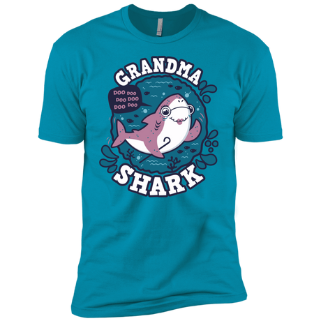 T-Shirts Turquoise / YXS Shark Family trazo - Grandma Boys Premium T-Shirt