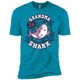 T-Shirts Turquoise / YXS Shark Family trazo - Grandma Boys Premium T-Shirt