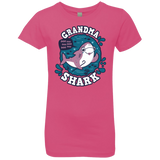 T-Shirts Hot Pink / YXS Shark Family trazo - Grandma Girls Premium T-Shirt