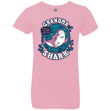 T-Shirts Light Pink / YXS Shark Family trazo - Grandma Girls Premium T-Shirt