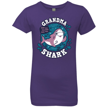 T-Shirts Purple Rush / YXS Shark Family trazo - Grandma Girls Premium T-Shirt