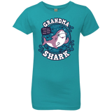 T-Shirts Tahiti Blue / YXS Shark Family trazo - Grandma Girls Premium T-Shirt