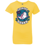 T-Shirts Vibrant Yellow / YXS Shark Family trazo - Grandma Girls Premium T-Shirt