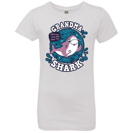 T-Shirts White / YXS Shark Family trazo - Grandma Girls Premium T-Shirt