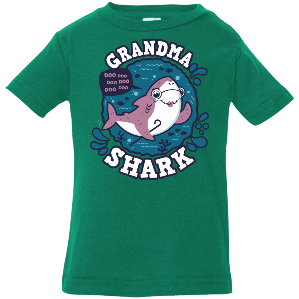 T-Shirts Kelly / 6 Months Shark Family trazo - Grandma Infant Premium T-Shirt