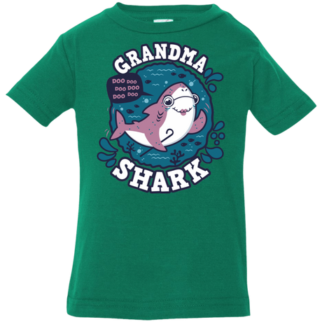 T-Shirts Kelly / 6 Months Shark Family trazo - Grandma Infant Premium T-Shirt