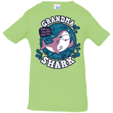 T-Shirts Key Lime / 6 Months Shark Family trazo - Grandma Infant Premium T-Shirt