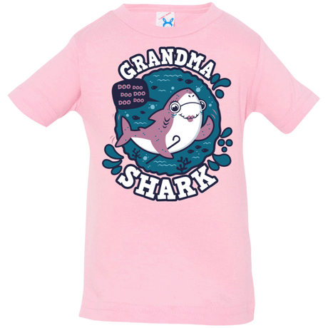 T-Shirts Pink / 6 Months Shark Family trazo - Grandma Infant Premium T-Shirt