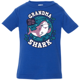 T-Shirts Royal / 6 Months Shark Family trazo - Grandma Infant Premium T-Shirt