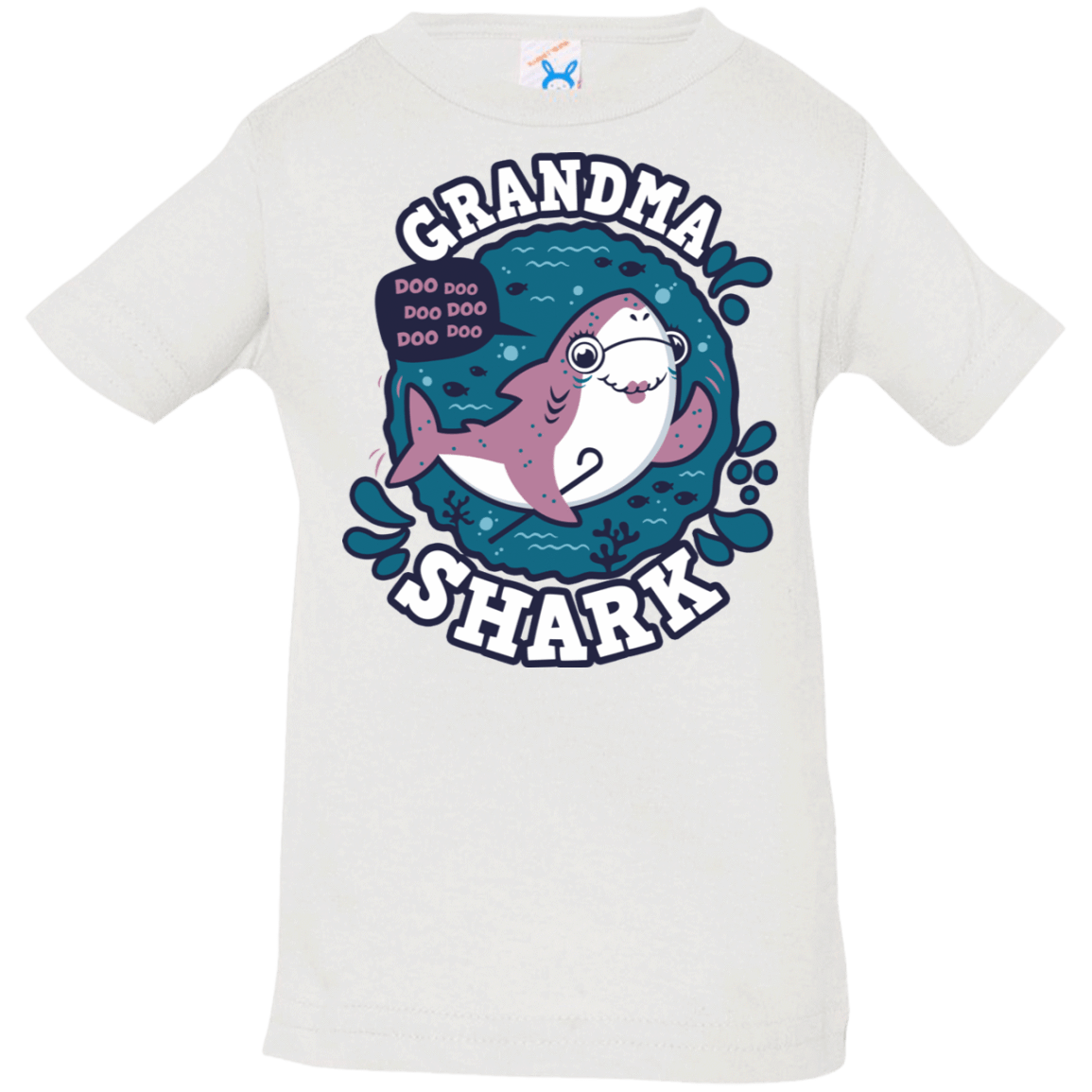 T-Shirts White / 6 Months Shark Family trazo - Grandma Infant Premium T-Shirt