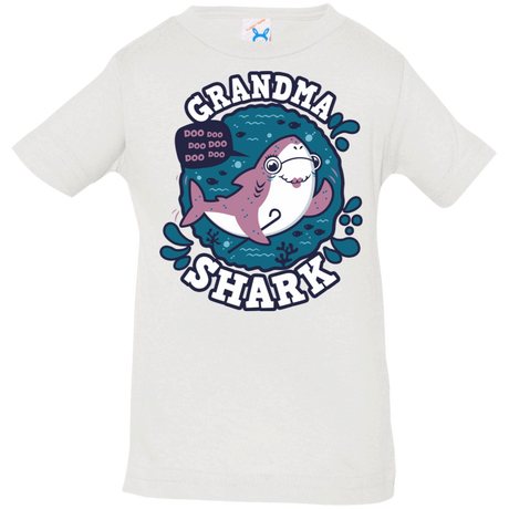 T-Shirts White / 6 Months Shark Family trazo - Grandma Infant Premium T-Shirt