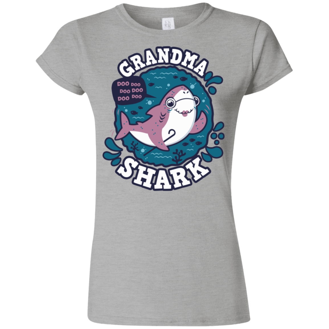 T-Shirts Sport Grey / S Shark Family trazo - Grandma Junior Slimmer-Fit T-Shirt