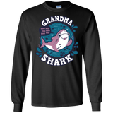 T-Shirts Black / S Shark Family trazo - Grandma Men's Long Sleeve T-Shirt