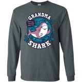 T-Shirts Dark Heather / S Shark Family trazo - Grandma Men's Long Sleeve T-Shirt