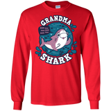 T-Shirts Red / S Shark Family trazo - Grandma Men's Long Sleeve T-Shirt