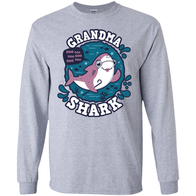 T-Shirts Sport Grey / S Shark Family trazo - Grandma Men's Long Sleeve T-Shirt