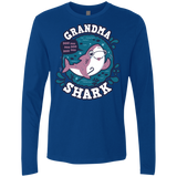 T-Shirts Royal / S Shark Family trazo - Grandma Men's Premium Long Sleeve