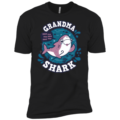 T-Shirts Black / X-Small Shark Family trazo - Grandma Men's Premium T-Shirt