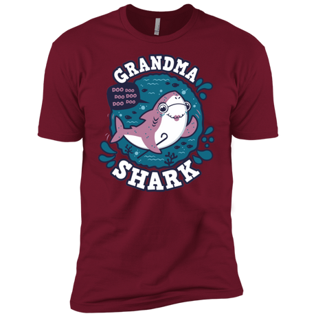 T-Shirts Cardinal / X-Small Shark Family trazo - Grandma Men's Premium T-Shirt