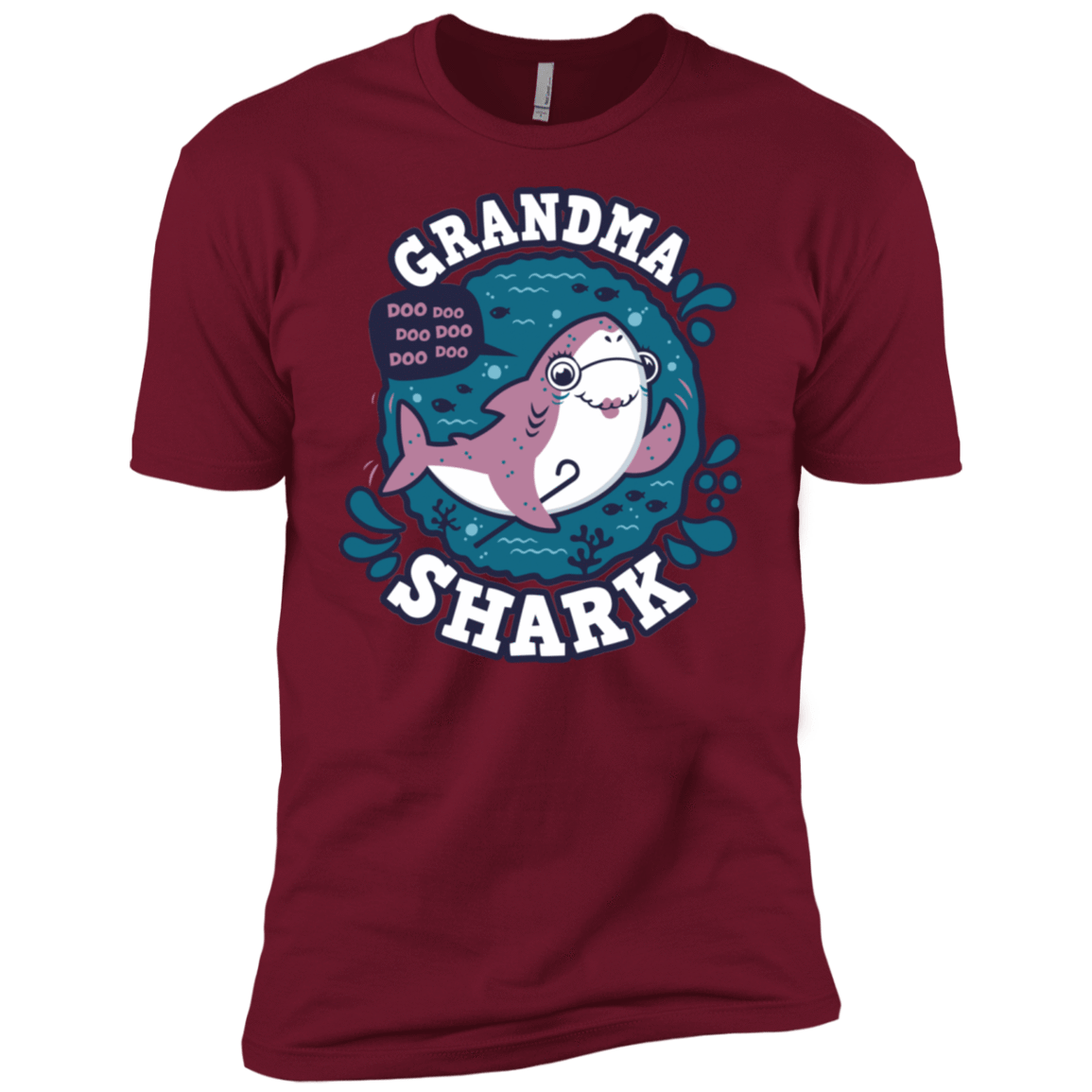 T-Shirts Cardinal / X-Small Shark Family trazo - Grandma Men's Premium T-Shirt