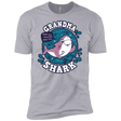 T-Shirts Heather Grey / X-Small Shark Family trazo - Grandma Men's Premium T-Shirt