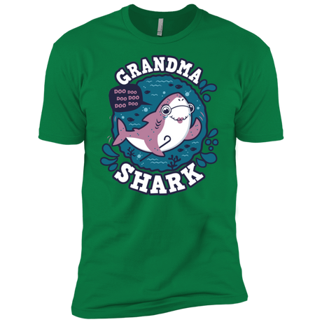 T-Shirts Kelly Green / X-Small Shark Family trazo - Grandma Men's Premium T-Shirt
