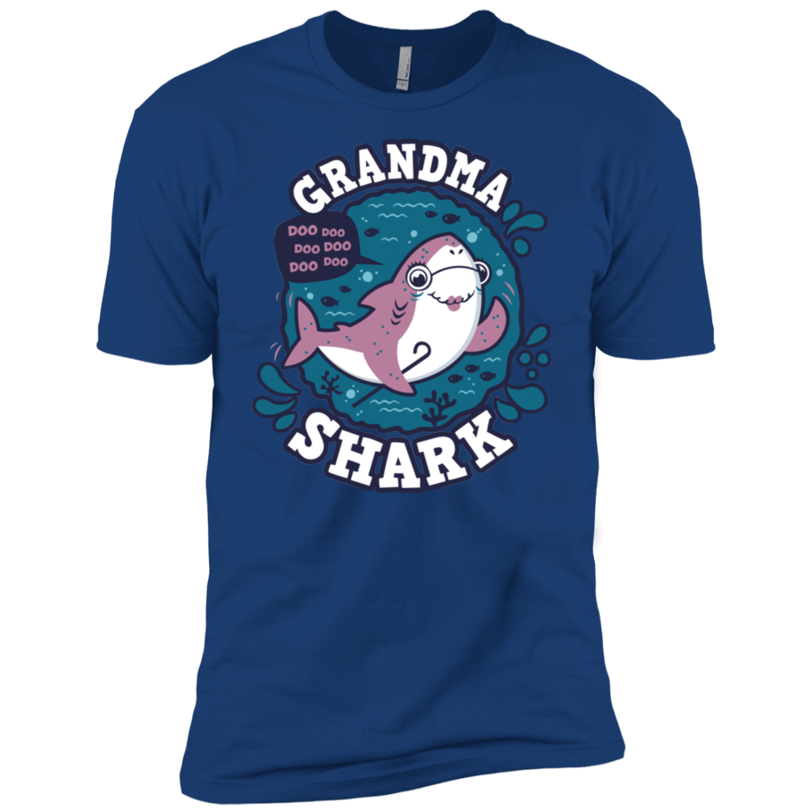 T-Shirts Royal / X-Small Shark Family trazo - Grandma Men's Premium T-Shirt