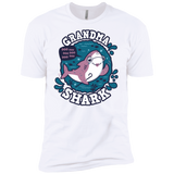T-Shirts White / X-Small Shark Family trazo - Grandma Men's Premium T-Shirt