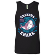 T-Shirts Black / S Shark Family trazo - Grandma Men's Premium Tank Top