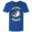 T-Shirts Royal / X-Small Shark Family trazo - Grandma Men's Premium V-Neck