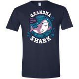 T-Shirts Navy / X-Small Shark Family trazo - Grandma Men's Semi-Fitted Softstyle
